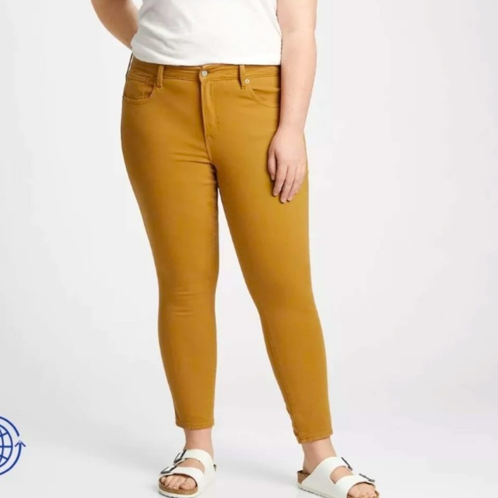 Gap universal legging mid rise honey Mustard skinny Jeans 18/34R